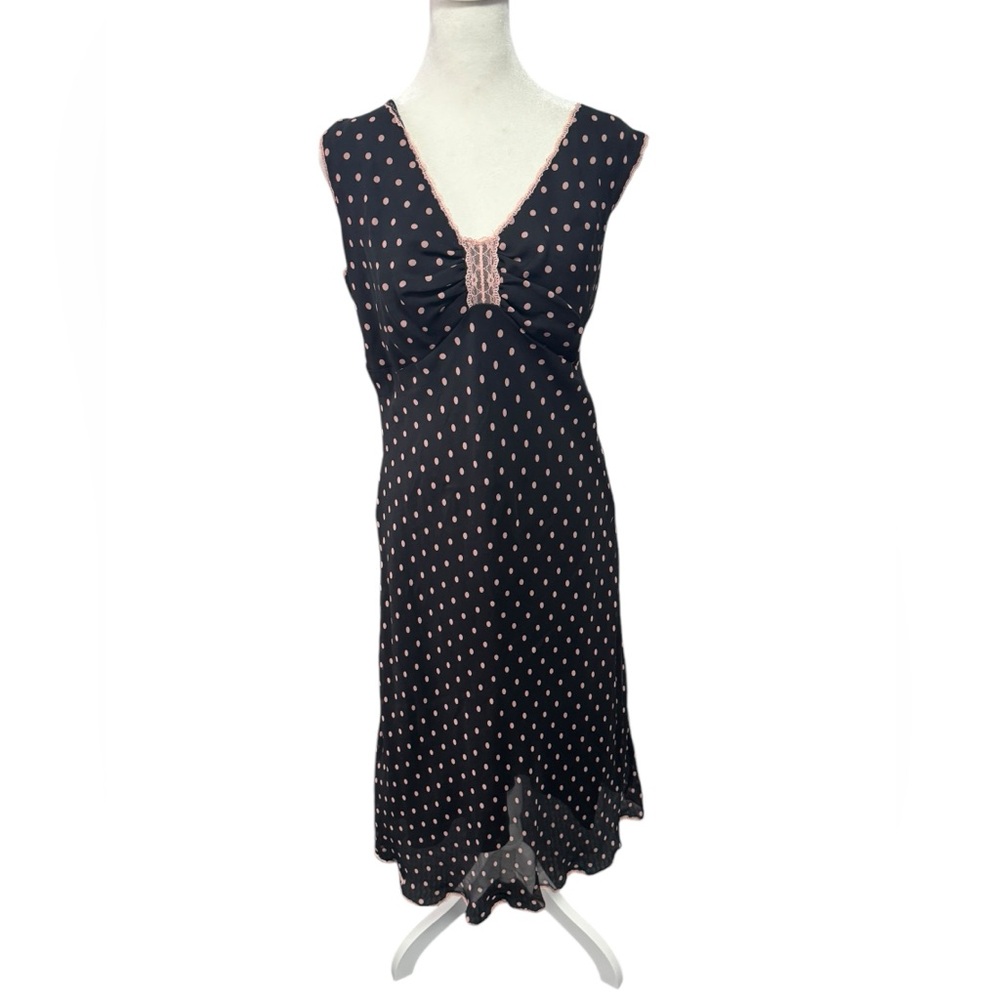 ECI New York silk midi dress with matching silk knit bolero jacket. Size 12. EUC